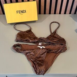 Fendi Chocolate Logo Bikini